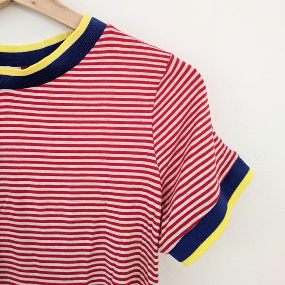 70's Inspired Classic Red & White Striped T - Picture 4 of 4